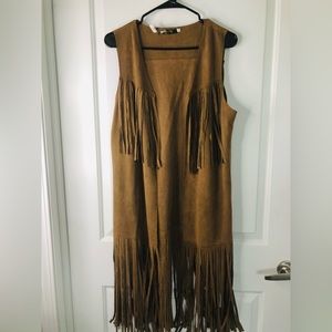 Long fringe vest size small